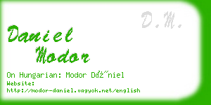 daniel modor business card